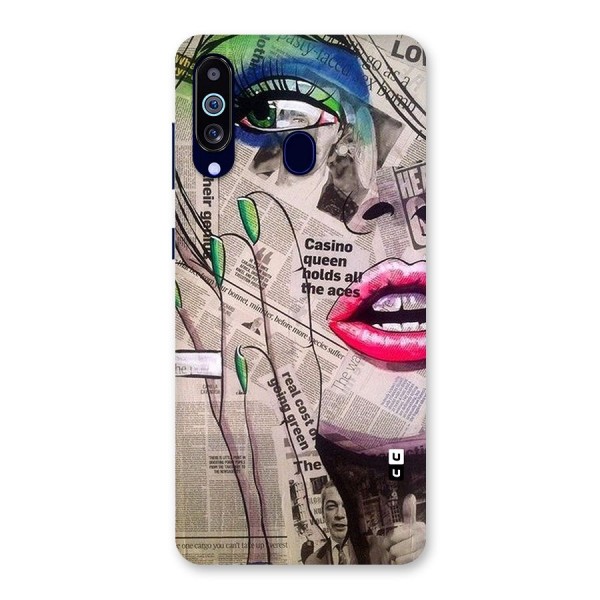 Newspaper Girl Art Back Case for Galaxy A60