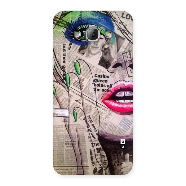 Newspaper Girl Art Back Case for Galaxy A8