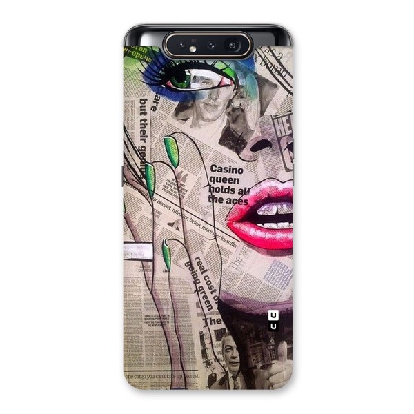 Newspaper Girl Art Back Case for Galaxy A80