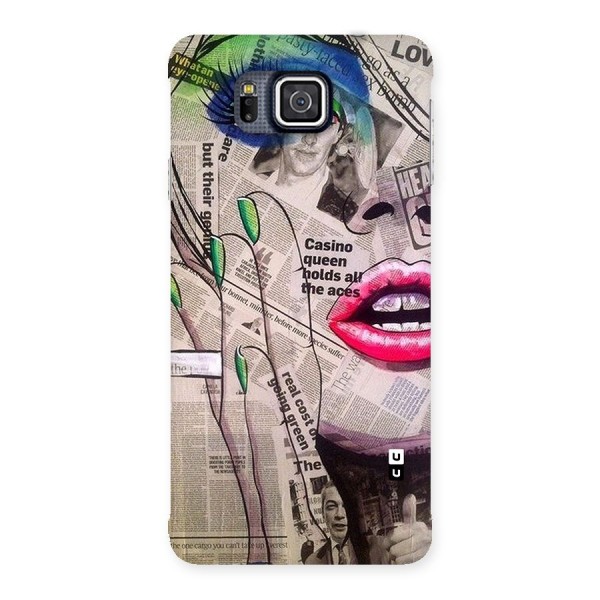 Newspaper Girl Art Back Case for Galaxy Alpha