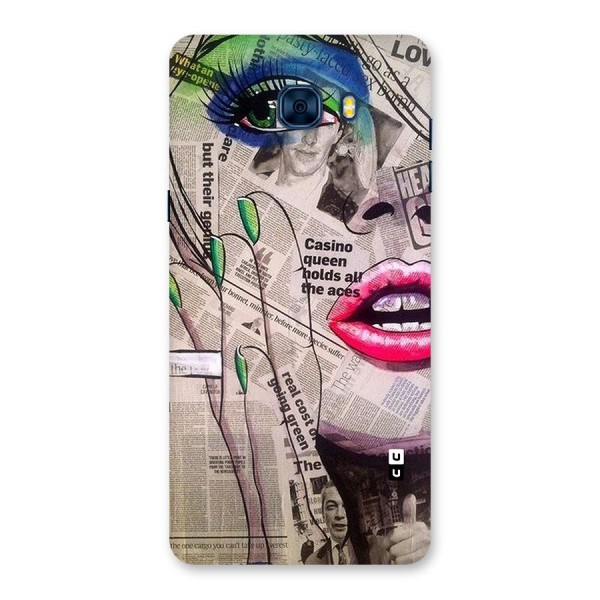 Newspaper Girl Art Back Case for Galaxy C7 Pro