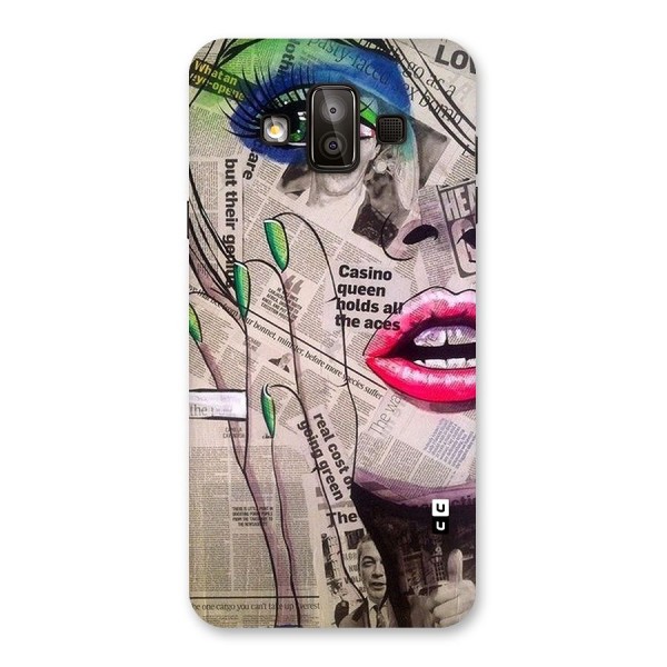 Newspaper Girl Art Back Case for Galaxy J7 Duo