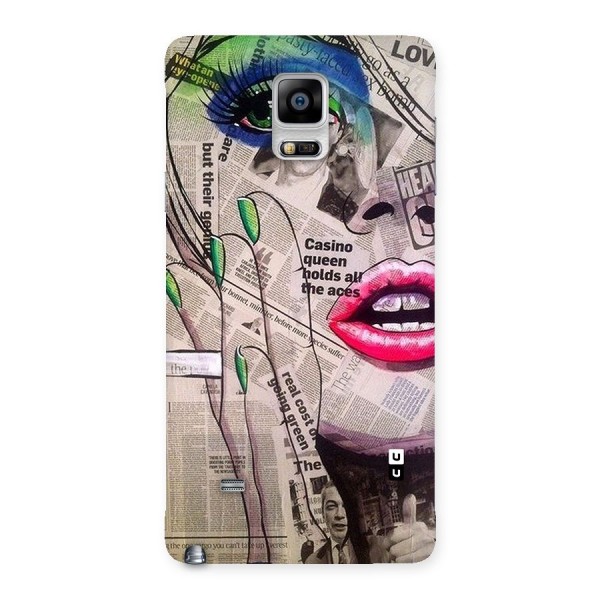 Newspaper Girl Art Back Case for Galaxy Note 4