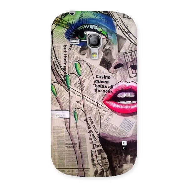 Newspaper Girl Art Back Case for Galaxy S3 Mini