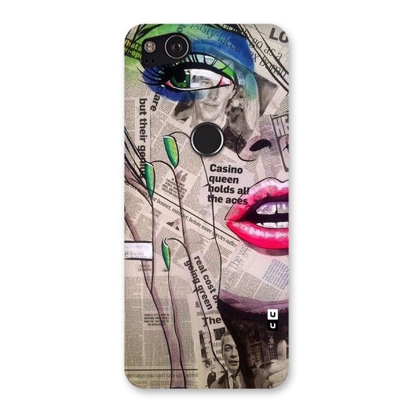 Newspaper Girl Art Back Case for Google Pixel 2