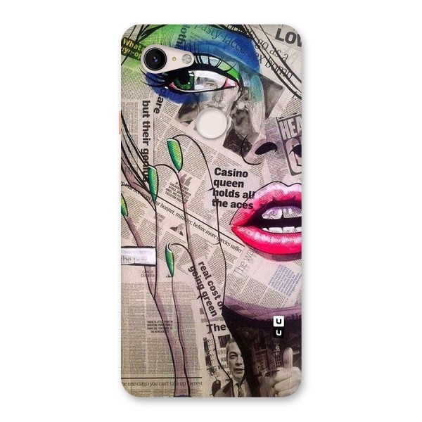 Newspaper Girl Art Back Case for Google Pixel 3 XL