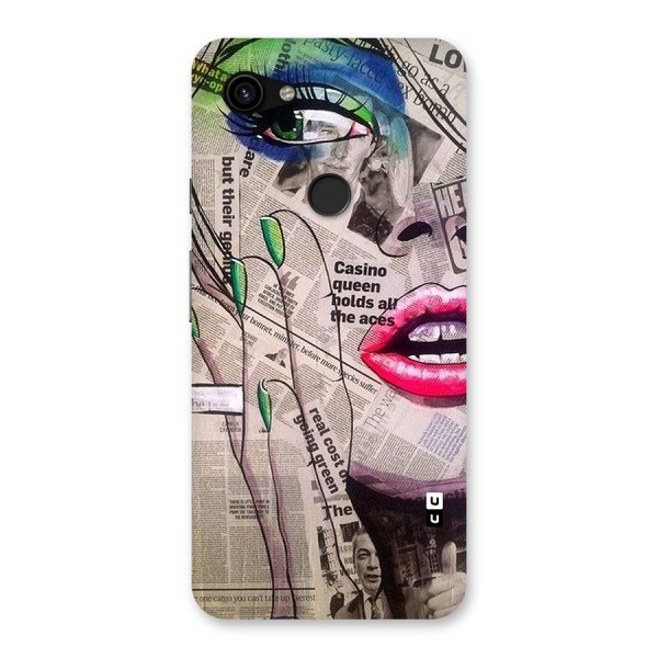 Newspaper Girl Art Back Case for Google Pixel 3a XL