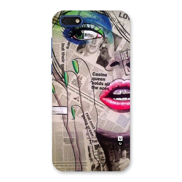 Newspaper Girl Art Back Case for Honor 7s