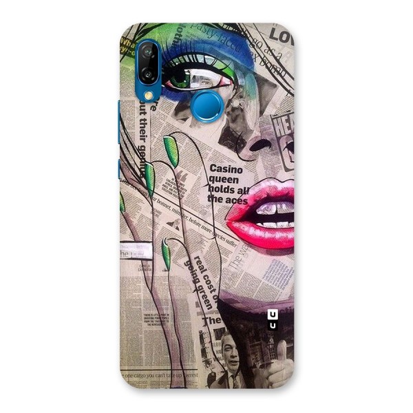 Newspaper Girl Art Back Case for Huawei P20 Lite