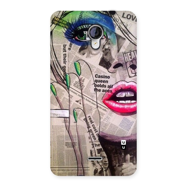 Newspaper Girl Art Back Case for Micromax Unite 2 A106