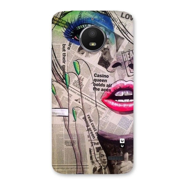 Newspaper Girl Art Back Case for Moto E4