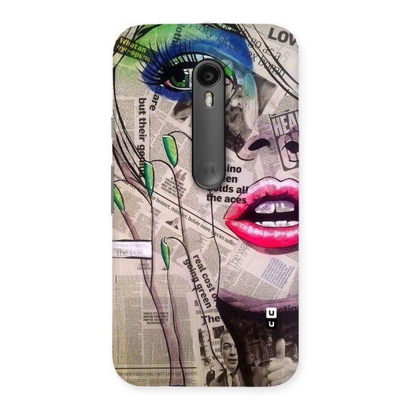 Newspaper Girl Art Back Case for Moto G3