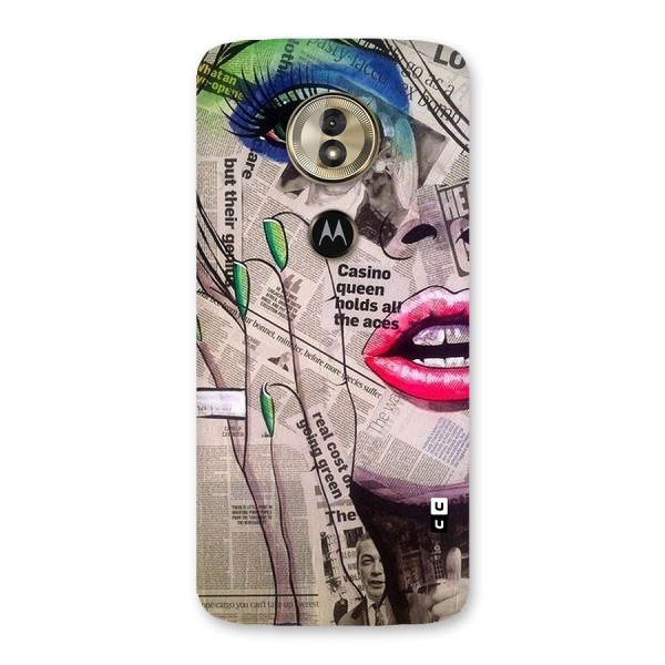 Newspaper Girl Art Back Case for Moto G6 Play