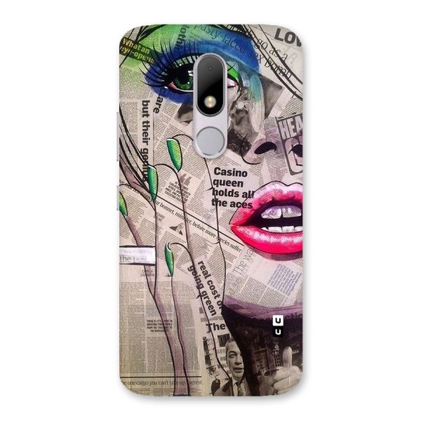 Newspaper Girl Art Back Case for Moto M