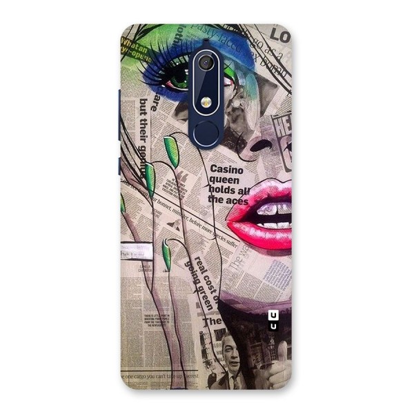 Newspaper Girl Art Back Case for Nokia 5.1