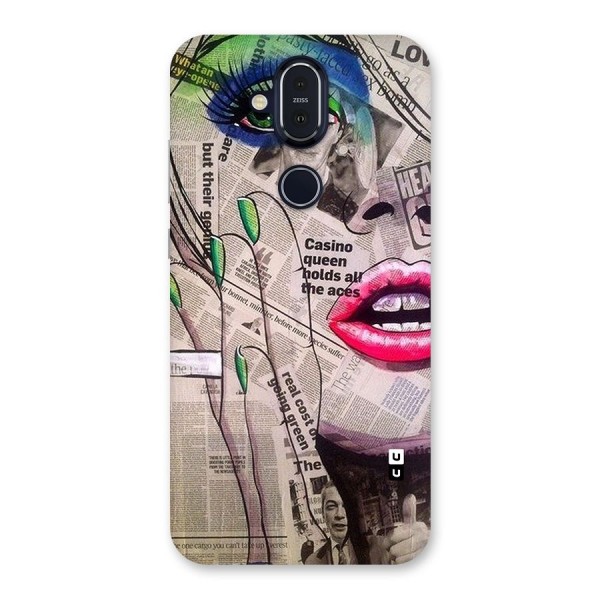 Newspaper Girl Art Back Case for Nokia 8.1