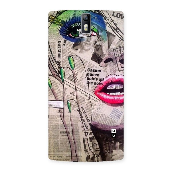 Newspaper Girl Art Back Case for One Plus One