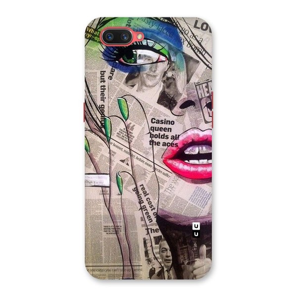 Newspaper Girl Art Back Case for Oppo A3s