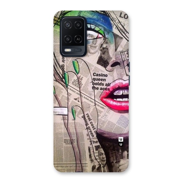 Newspaper Girl Art Back Case for Oppo A54