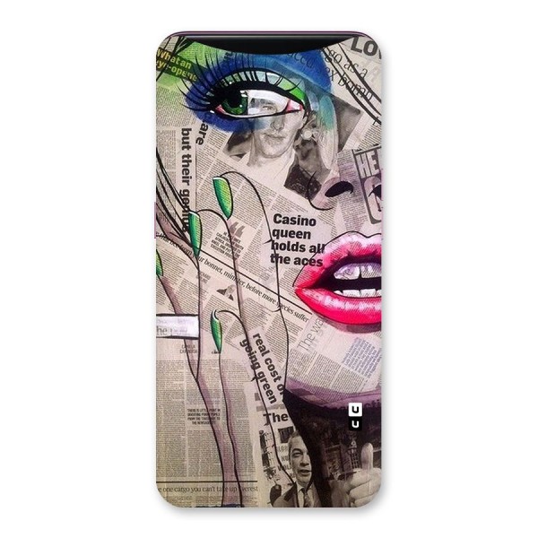 Newspaper Girl Art Back Case for Oppo Find X