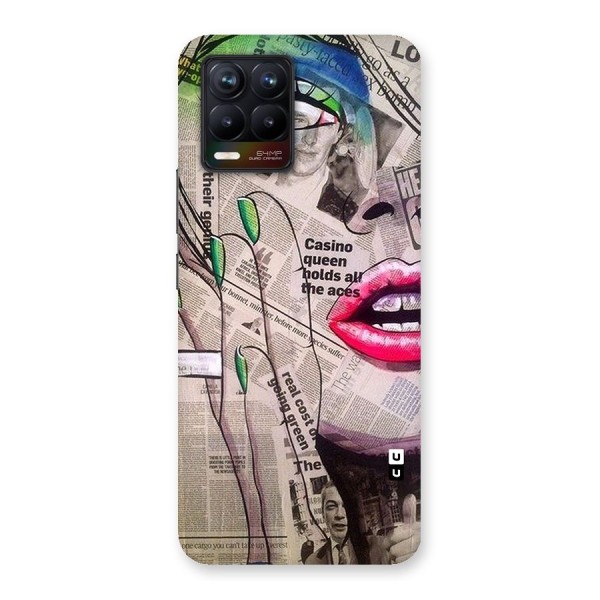 Newspaper Girl Art Glass Back Case for Realme 8