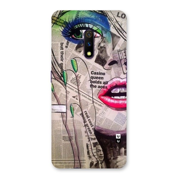 Newspaper Girl Art Back Case for Realme X