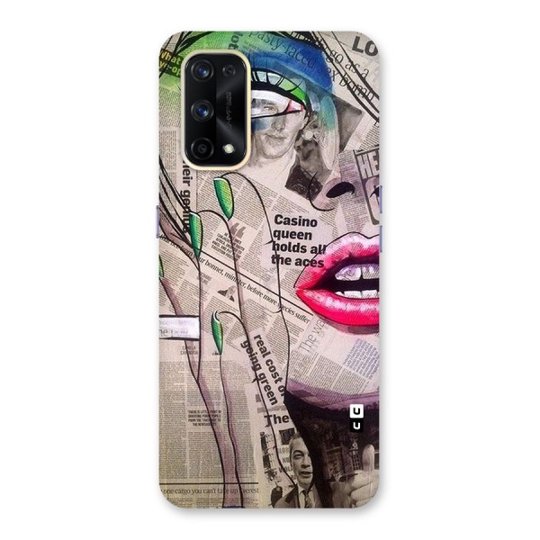 Newspaper Girl Art Glass Back Case for Realme X7 Pro