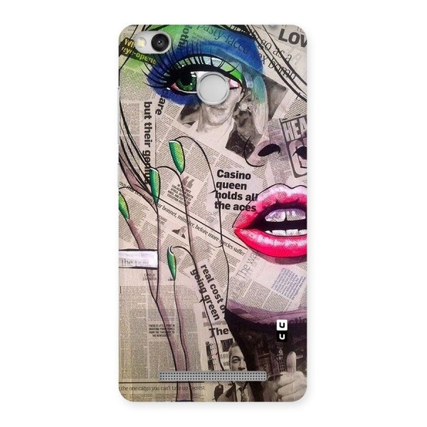 Newspaper Girl Art Back Case for Redmi 3S Prime