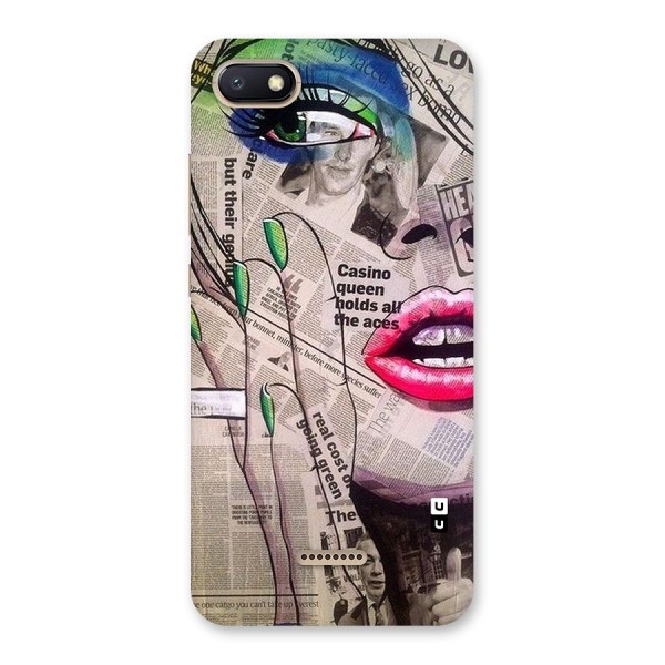 Newspaper Girl Art Back Case for Redmi 6A