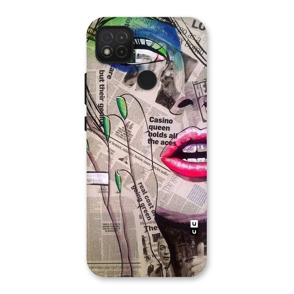 Newspaper Girl Art Back Case for Redmi 9C