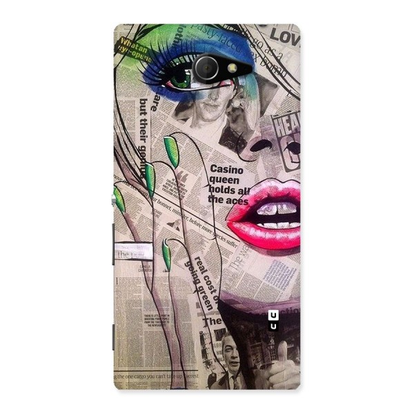 Newspaper Girl Art Back Case for Sony Xperia M2