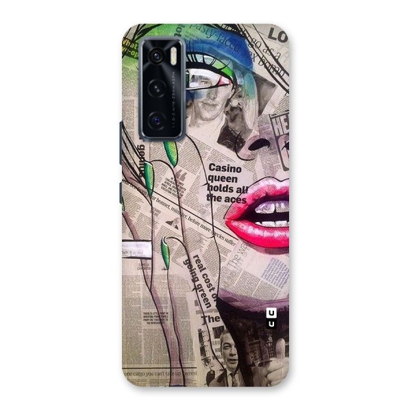 Newspaper Girl Art Back Case for Vivo V20 SE