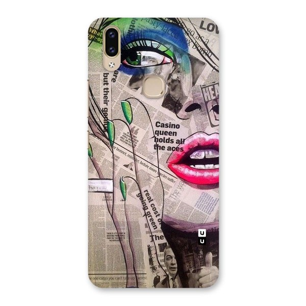 Newspaper Girl Art Back Case for Vivo V9