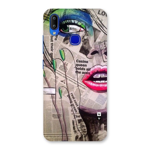 Newspaper Girl Art Back Case for Vivo Y91