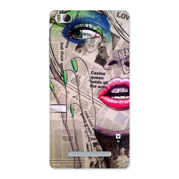 Newspaper Girl Art Back Case for Xiaomi Mi4i