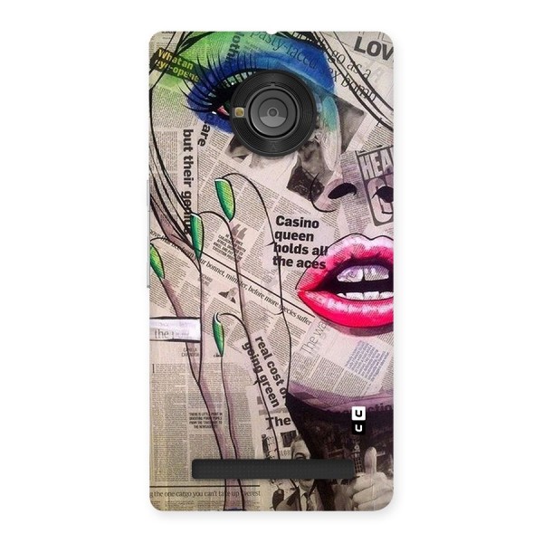 Newspaper Girl Art Back Case for Yu Yuphoria