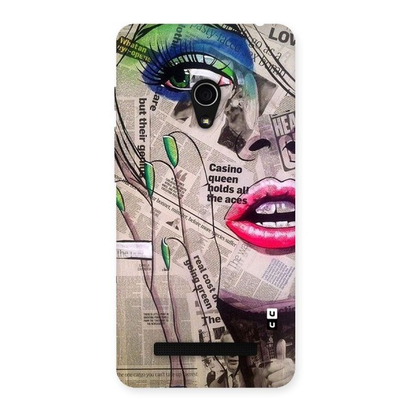 Newspaper Girl Art Back Case for Zenfone 5