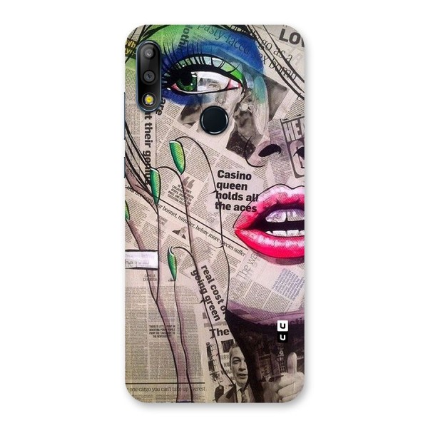 Newspaper Girl Art Back Case for Zenfone Max Pro M2