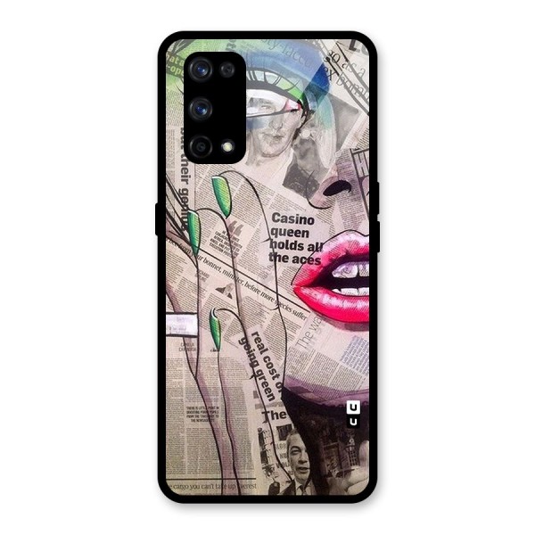 Newspaper Girl Art Glass Back Case for Realme X7 Pro