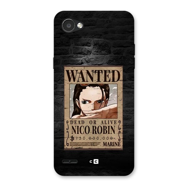 Nico Robin Wanted Back Case for LG Q6