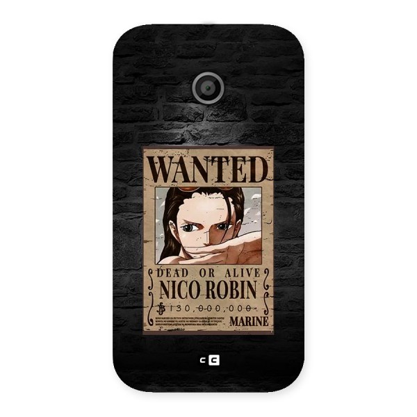 Nico Robin Wanted Back Case for Moto E