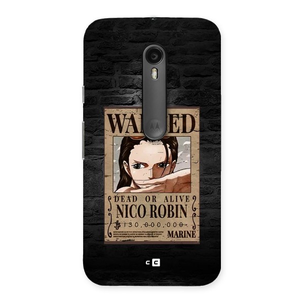 Nico Robin Wanted Back Case for Moto G3