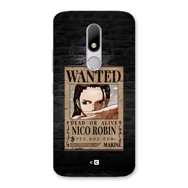 Nico Robin Wanted Back Case for Moto M