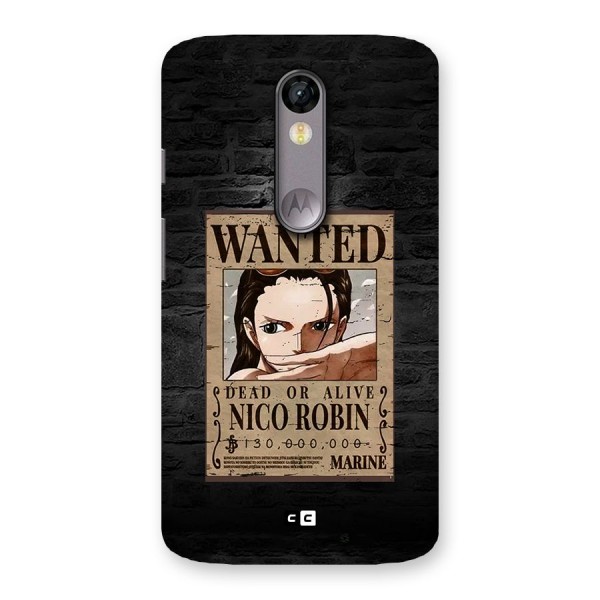 Nico Robin Wanted Back Case for Moto X Force