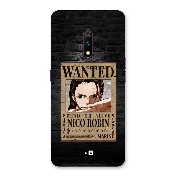 Nico Robin Wanted Back Case for Realme X