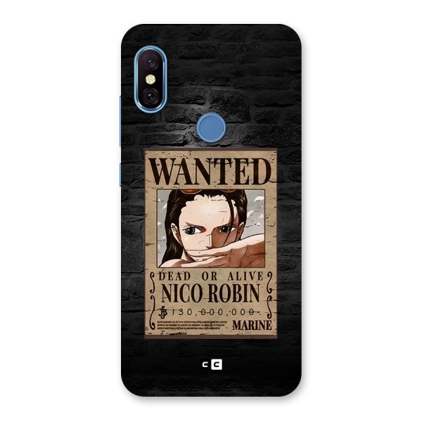 Nico Robin Wanted Back Case for Redmi Note 6 Pro