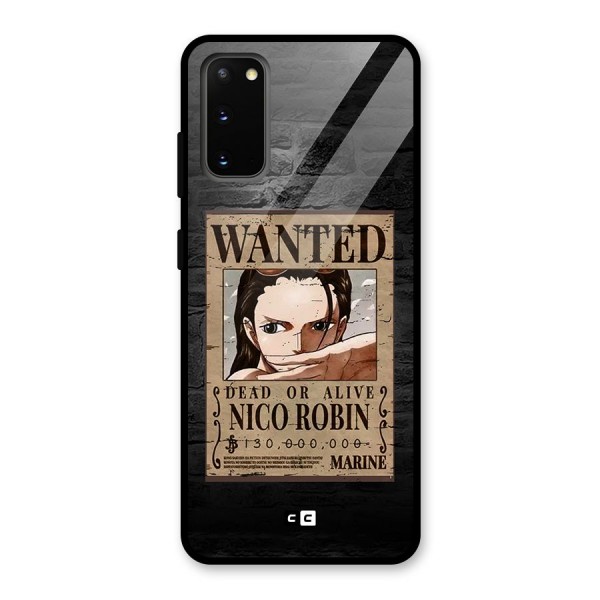 Nico Robin Wanted Glass Back Case for Galaxy S20