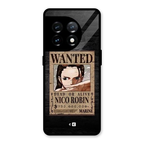 Nico Robin Wanted Glass Back Case for OnePlus 11