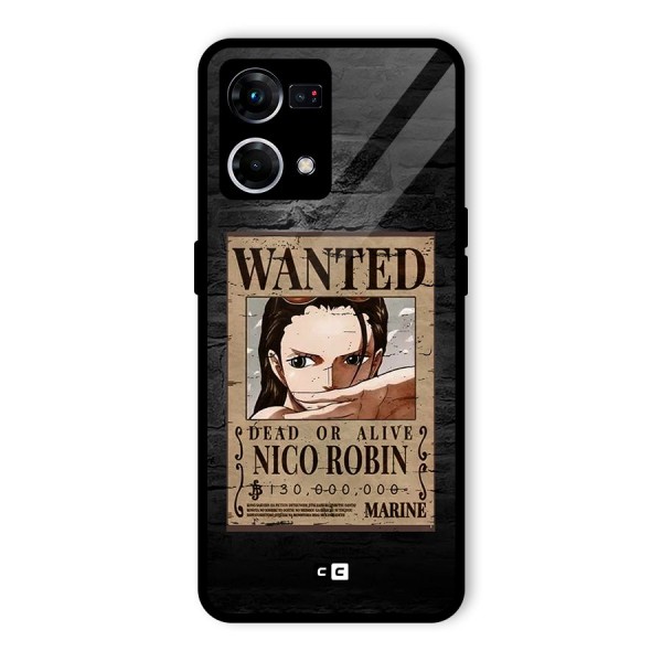 Nico Robin Wanted Glass Back Case for Oppo F21 Pro 4G