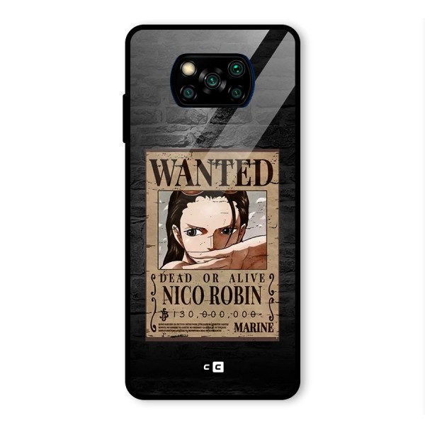 Nico Robin Wanted Glass Back Case for Poco X3 Pro